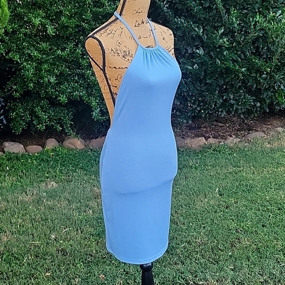 NEW Halterneck Mini Dress with Open Back - Picture 3 of 17